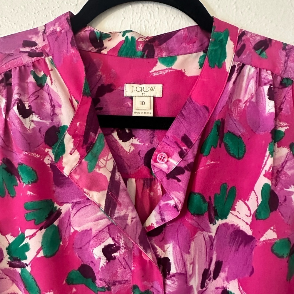 🌟SALE🌟 JCREW sleeveless floral button down blouse​​​​​​ - Picture 5 of 6